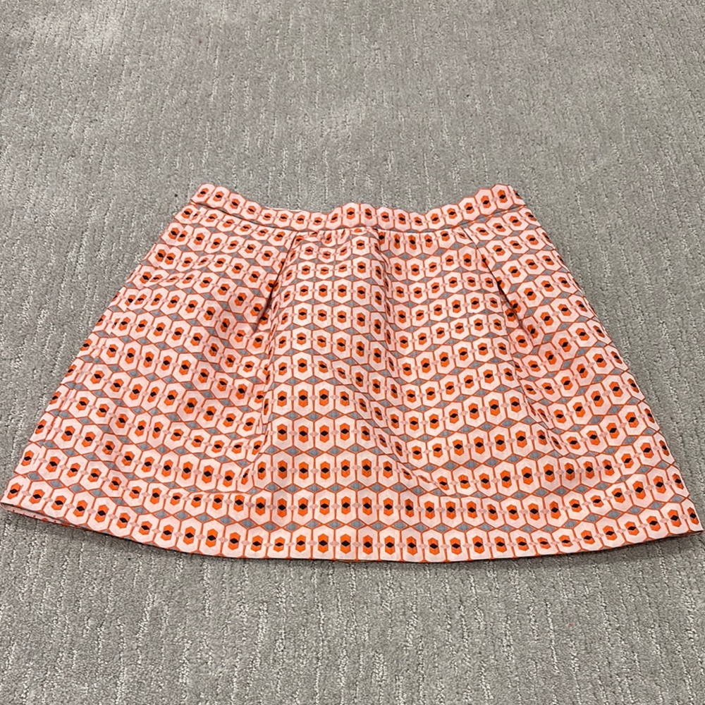 JCrew Geometric Patterned Darted Mini skirt SZ 4